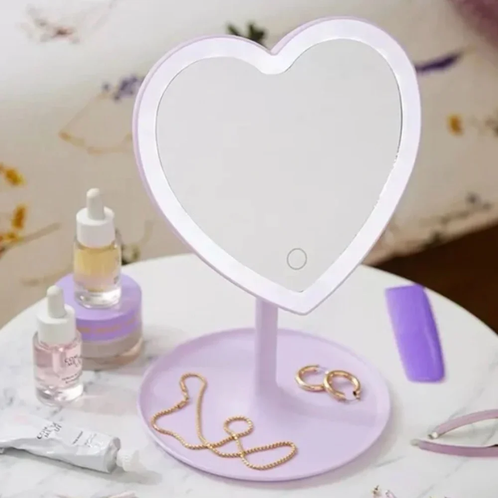 UO Purple Heart Vanity Mirror